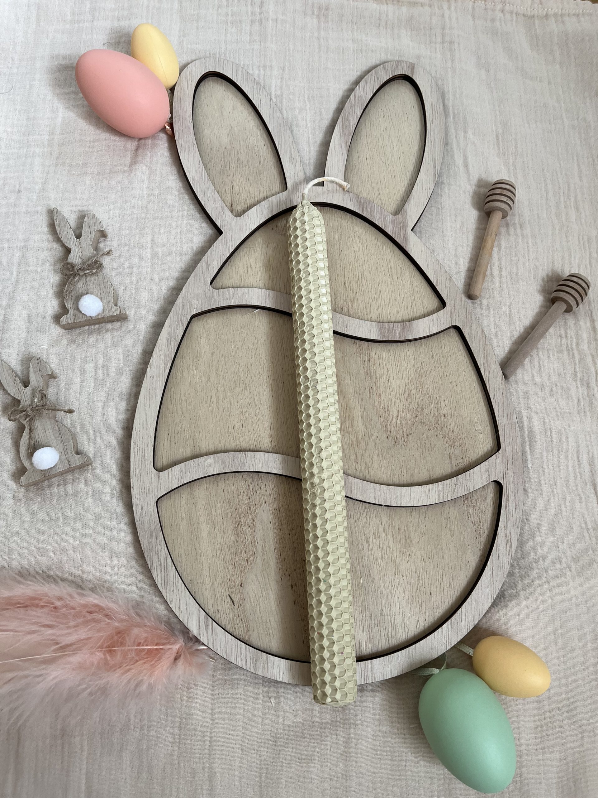 Πασχαλινή Λαμπάδα στρογγυλή (εκρού)