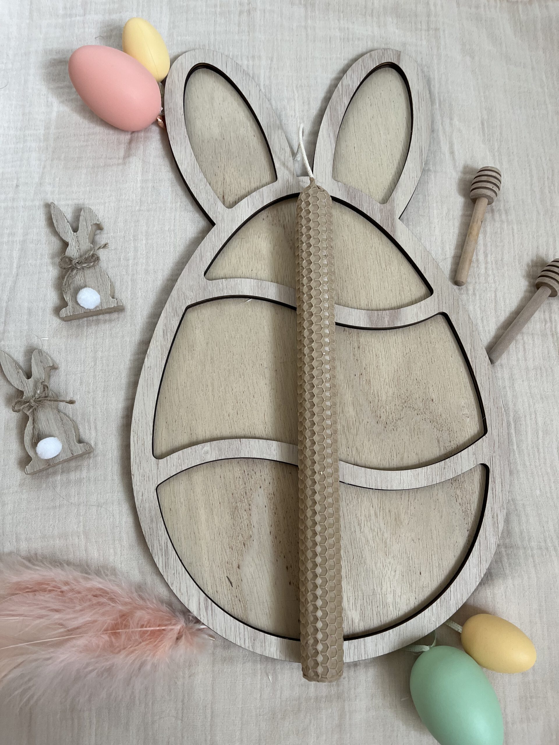 Πασχαλινή Λαμπάδα στρογγυλή (μπεζ)