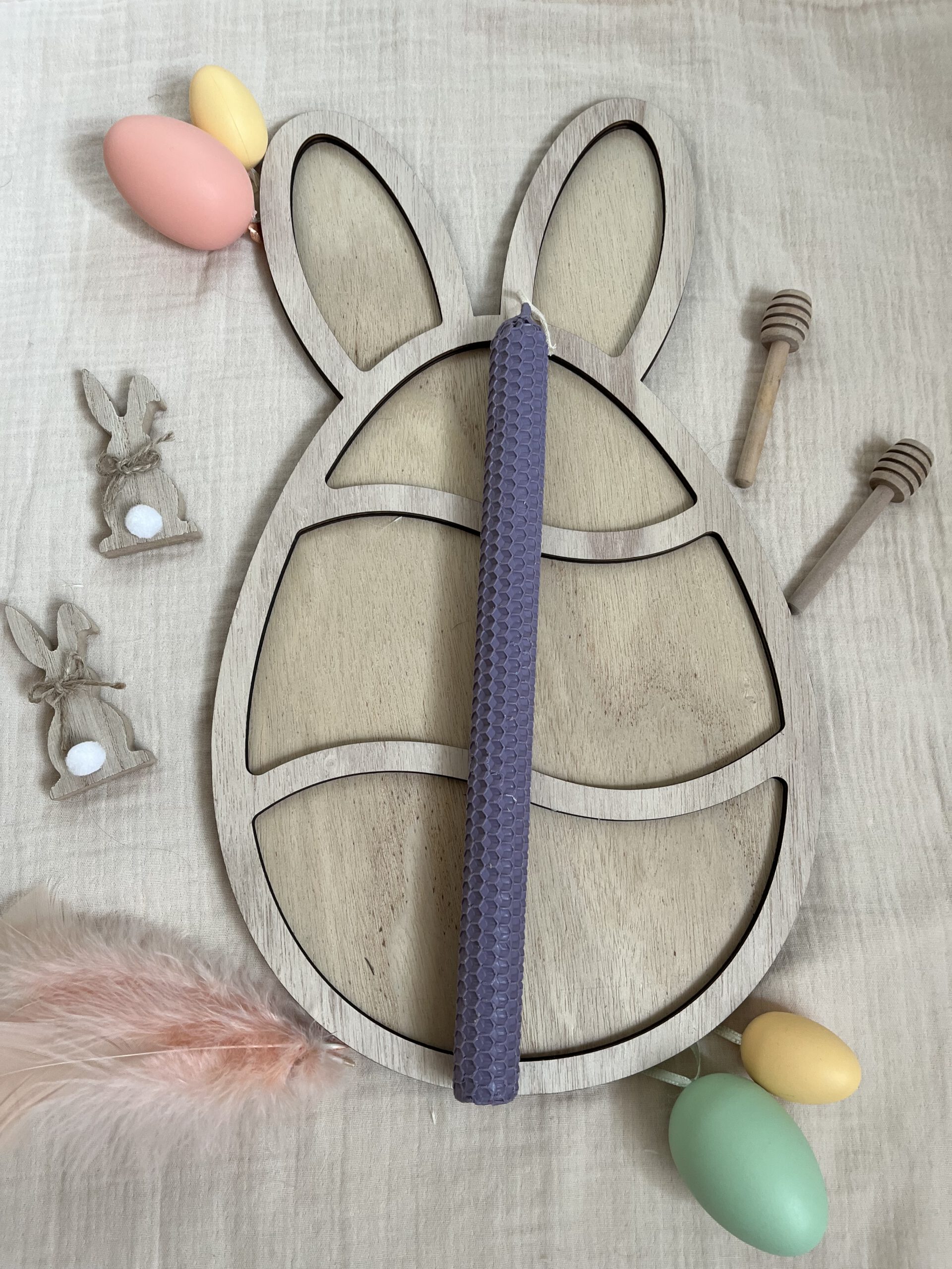 Πασχαλινή λαμπάδα στρογγυλή (μωβ)